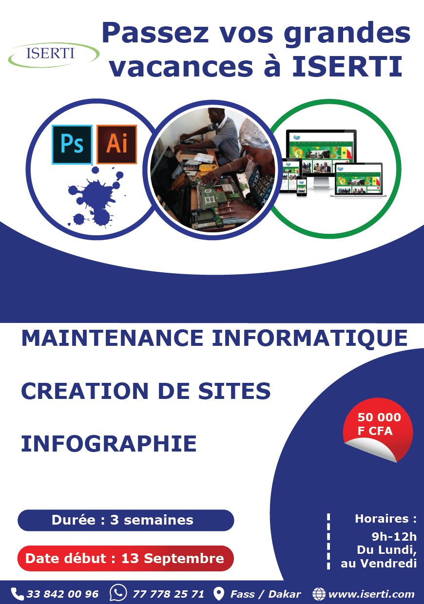 Création de sites, Infographie, Maintenance informatique